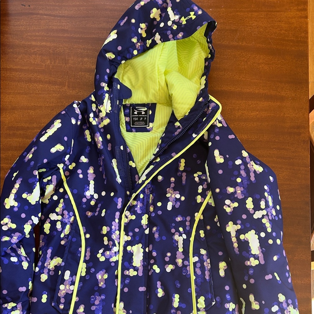 Under Armour Kids Raincoat - Navy and Lime